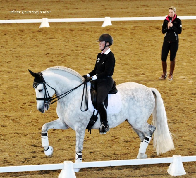 Canadian olympic rider Leslie Reid and her PRE - Vikinga Sales & Breeding